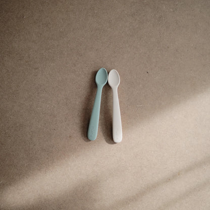 set eetlepels, cambridge blue/shifting sand - MUSHIE