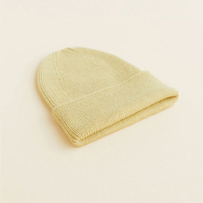 beanie fonzie newborn, light yellow – HVID