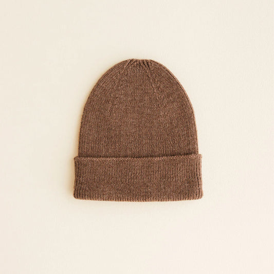 beanie fonzie newborn, mocha - HVID