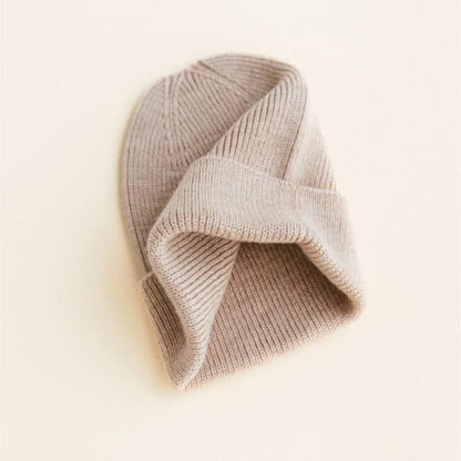 beanie fonzie newborn, sand – HVID