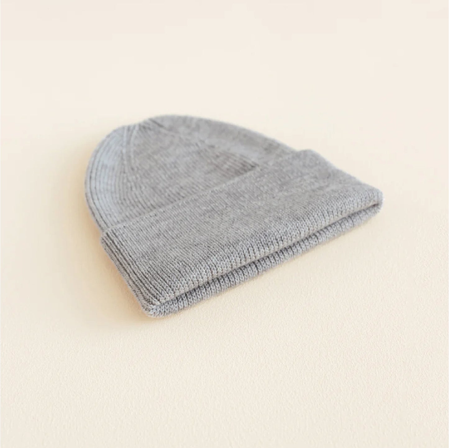 beanie fonzie newborn, grey melange – HVID