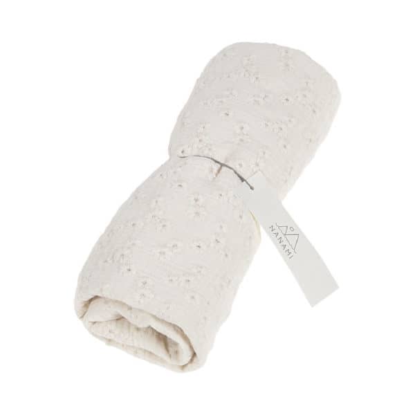 inbakerdoek geborduurd, naturel - NANAMI