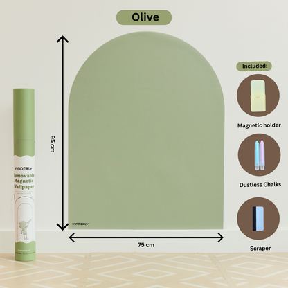 verplaatsbare magnetische muursticker, olive - KINDERLY