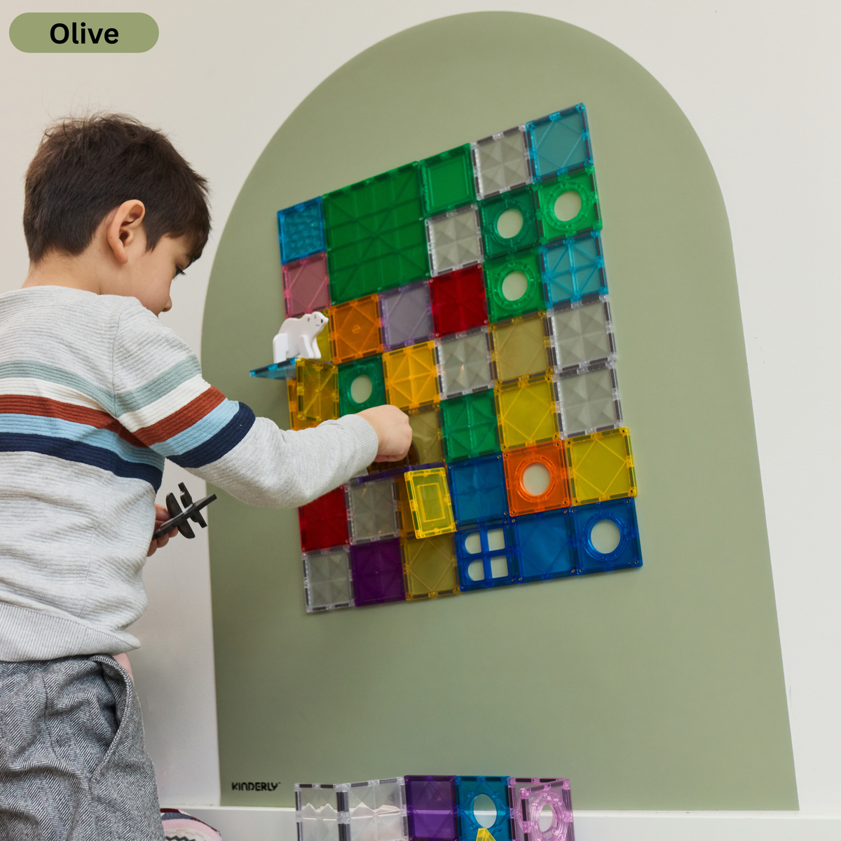 verplaatsbare magnetische muursticker, olive - KINDERLY
