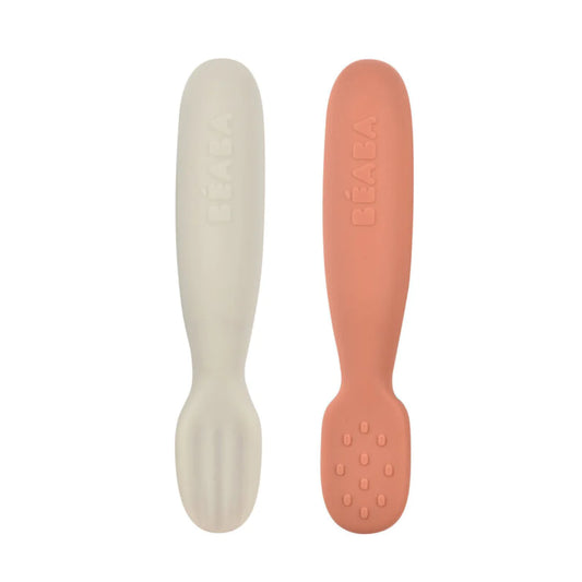 set pre-eetlepels, terracotta/velvet grey - BEABA