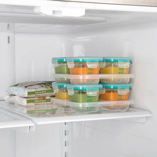 bewaarpotjes set glas, teal, 4x120 ml - OXO TOT