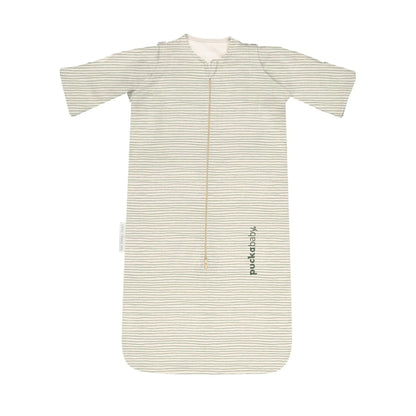 slaapzak newborn, green stripes, 0.5 TOG - PUCKABABY