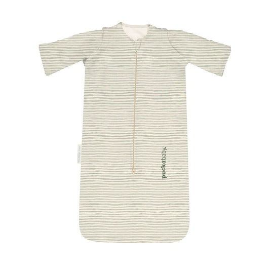 slaapzak newborn, green stripes, 0.5 TOG - PUCKABABY