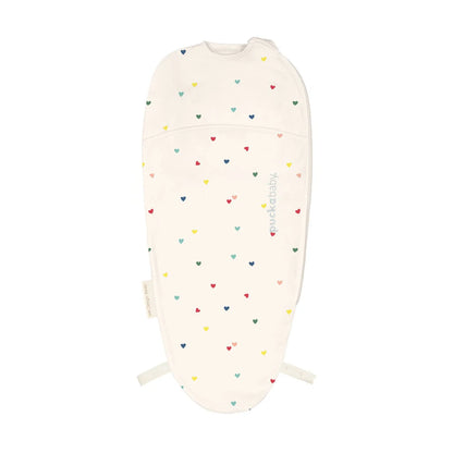 inbakerslaapzak piep, hearts confetti, 0.5 TOG – PUCKABABY
