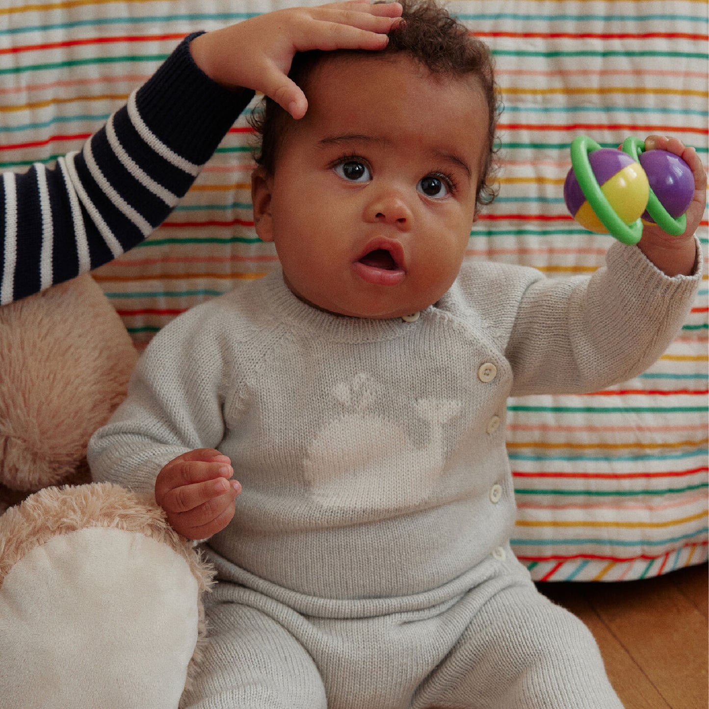 truitje + broek tricot, walvis - PETIT BATEAU