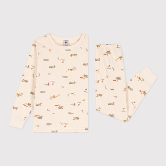 pyjama katoen, dierenprint - PETIT BATEAU