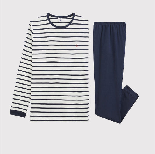 pyjama katoen, marine - PETIT BATEAU