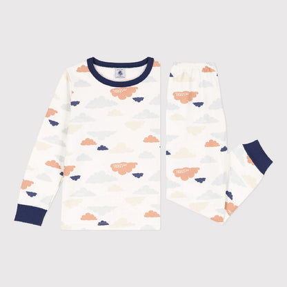 pyjama molton, wolken - PETIT BATEAU