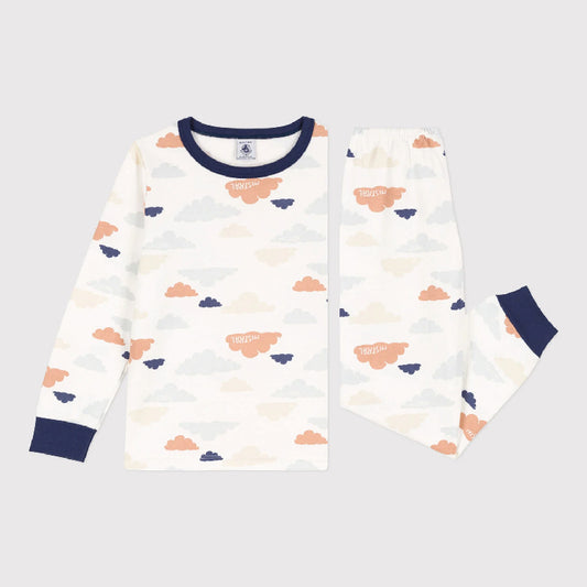 pyjama molton, wolken - PETIT BATEAU