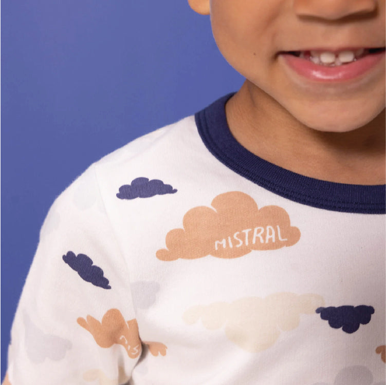 pyjama molton, wolken - PETIT BATEAU