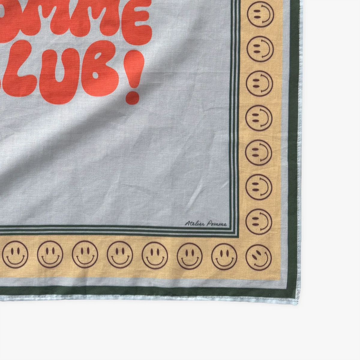 sjaal pomme club smilin', dreamy blue - ATELIER POMME