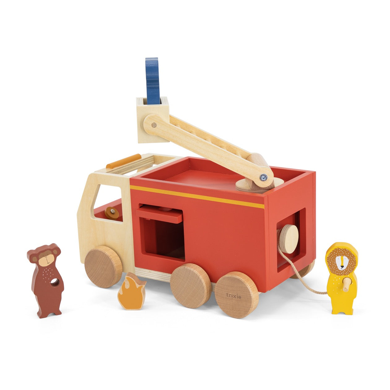 houten brandweerwagen, all animals - TRIXIE