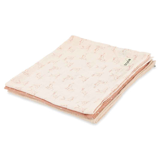 verzorgingsdoek 3-pack, rosy rabbit - TRIXIE