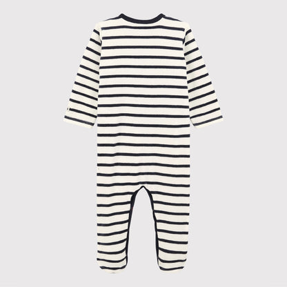 pyjama fluweel, marshmellow/smoking - PETIT BATEAU
