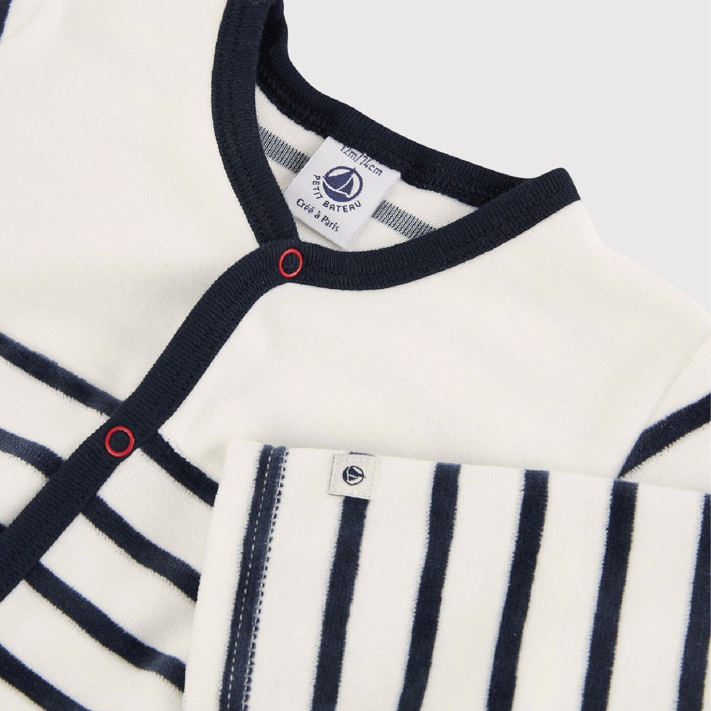 pyjama fluweel, marshmellow/smoking - PETIT BATEAU