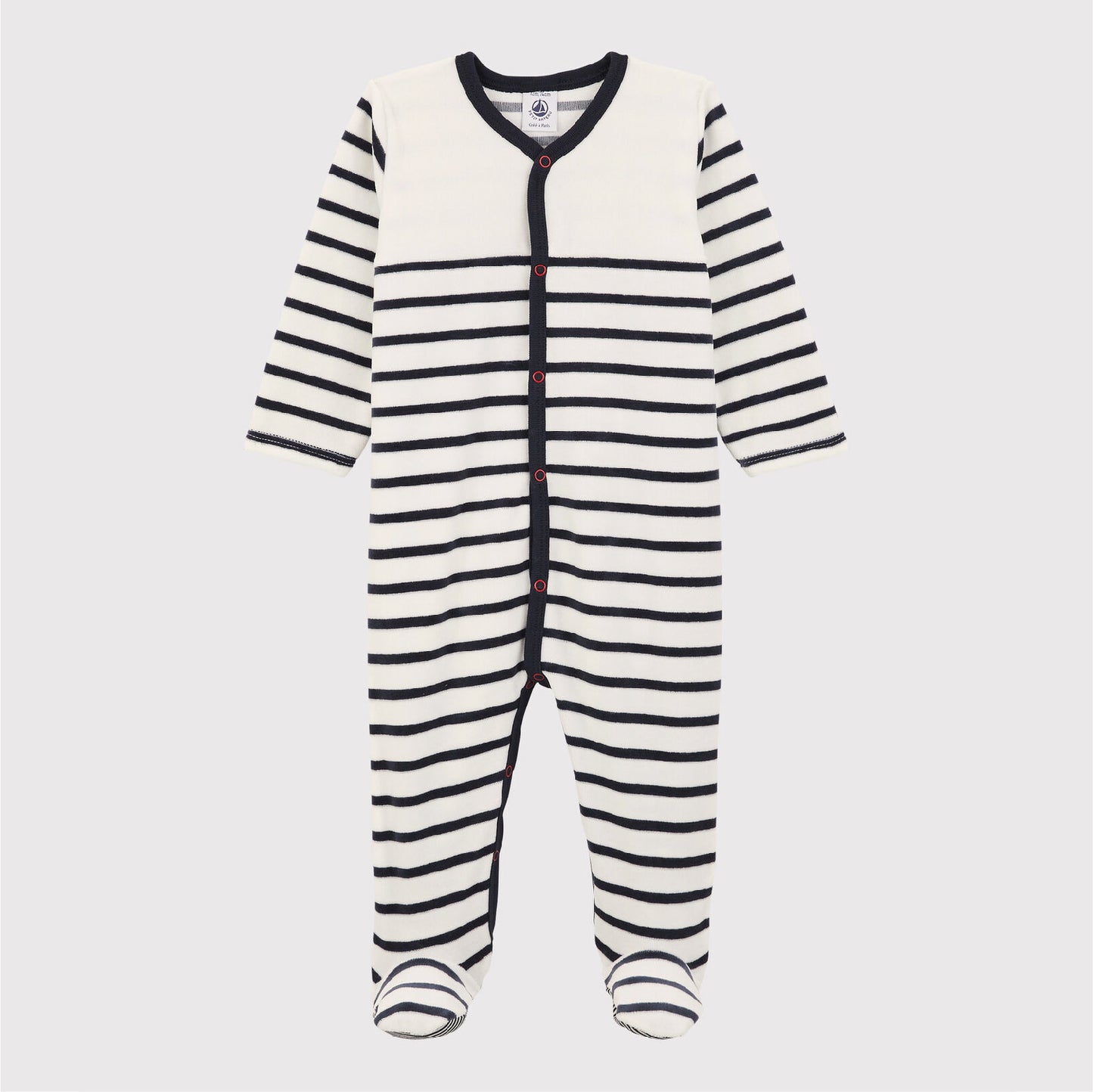 pyjama fluweel, marshmellow/smoking - PETIT BATEAU