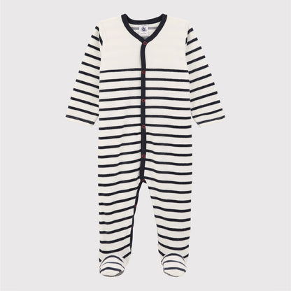 pyjama fluweel, marshmellow/smoking - PETIT BATEAU
