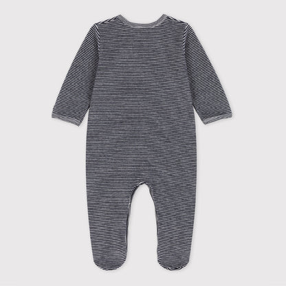 pyjama fluweel, smoking/marshmellow - PETIT BATEAU