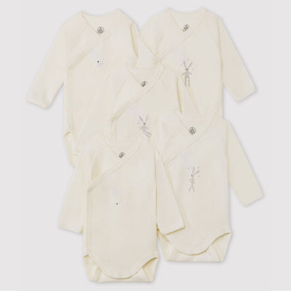 body lange mouw, 5-pack - PETIT BATEAU