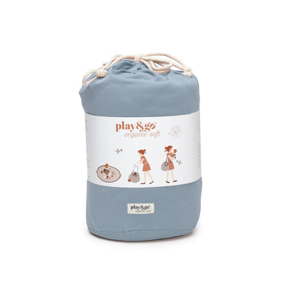 opbergzak/speelmat organic, dusty blue - PLAY & GO