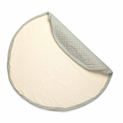 opbergzak/speelmat organic, grid green - PLAY & GO