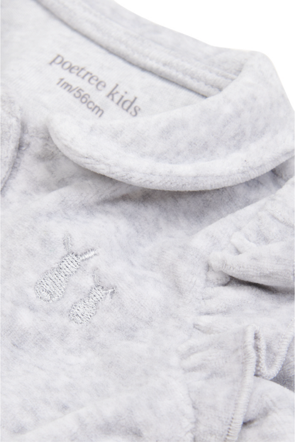 babypak, velours girl, light grey - POETREE KIDS