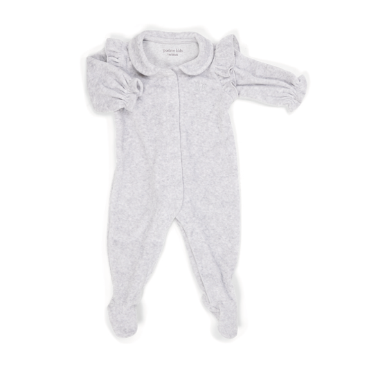 babypak, velours girl, light grey - POETREE KIDS