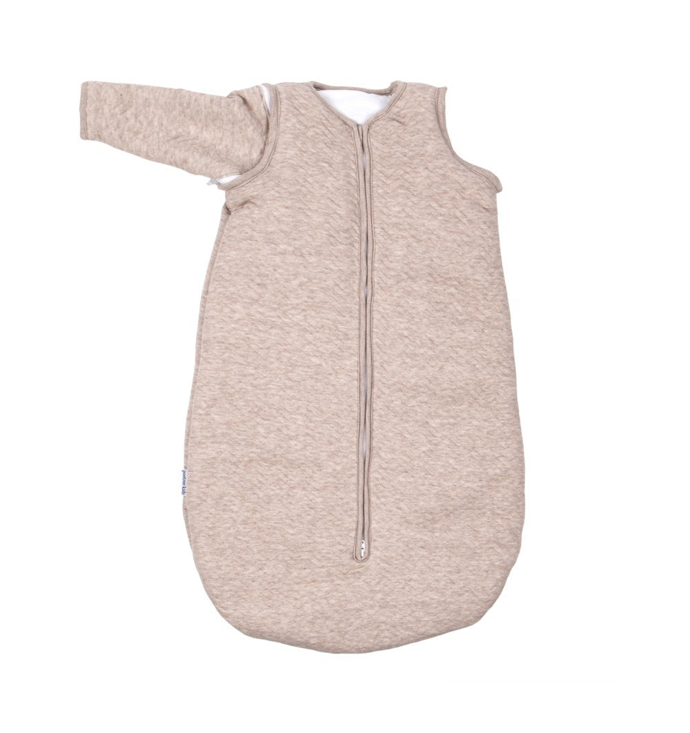 slaapzak 90 cm winter, chevron light camel - POETREE KIDS