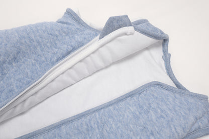 slaapzak 70 cm zomer, chevron denim blue - POETREE KIDS