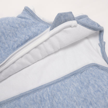 slaapzak 70 cm winter, chevron denim blue - POETREE KIDS
