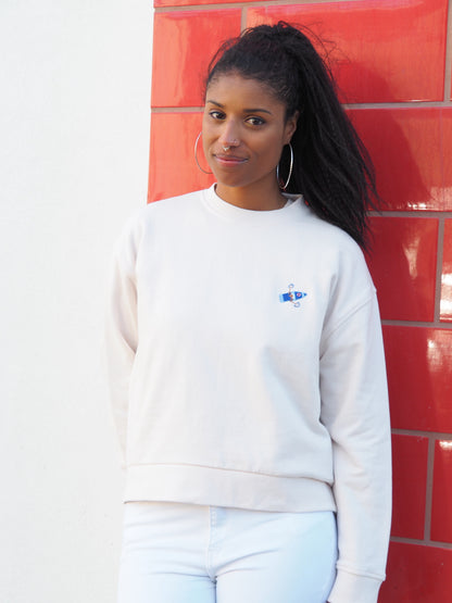 sweater women, 'take me to the sea' boat, beige - RIDGES & STEAM