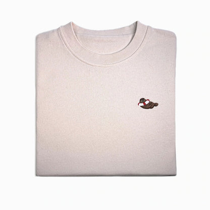 sweater women, 'take me to the sea' sea lion, beige - RIDGES & STEAM