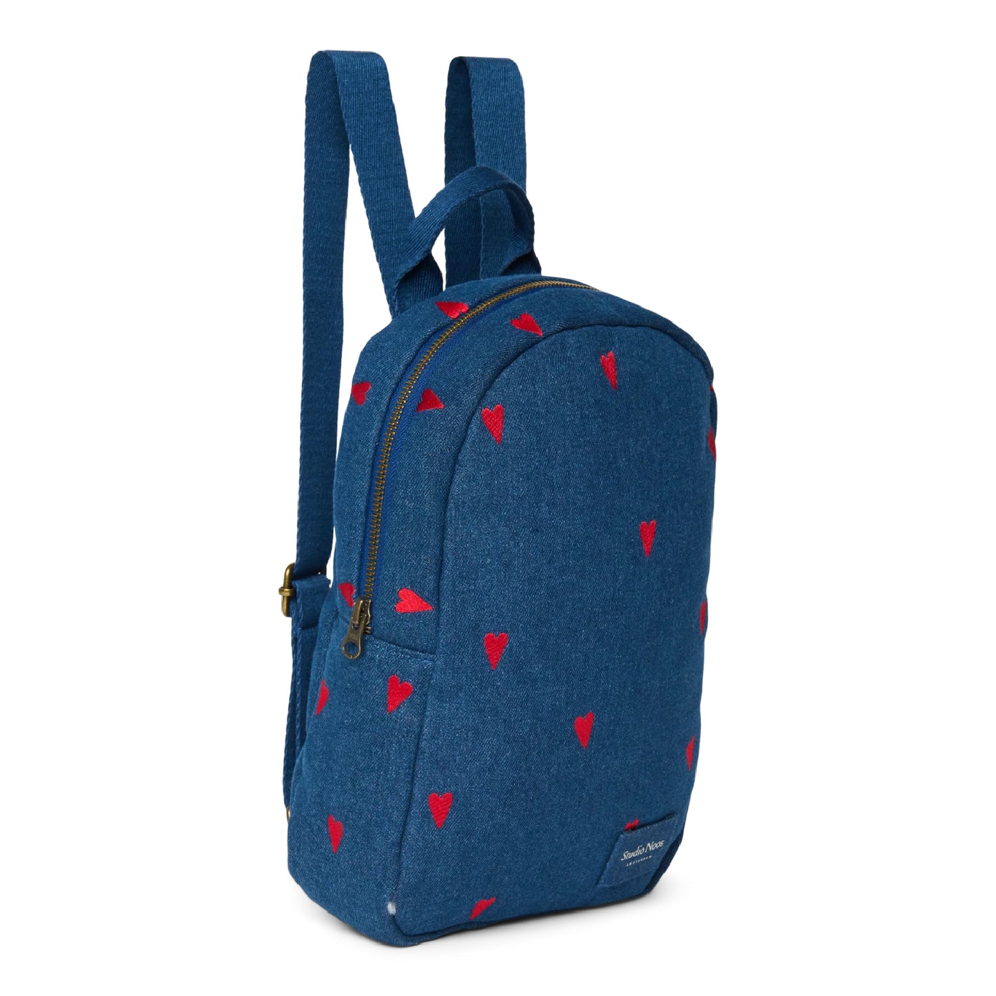 rugzak mini denim hearts, dark blue - STUDIO NOOS