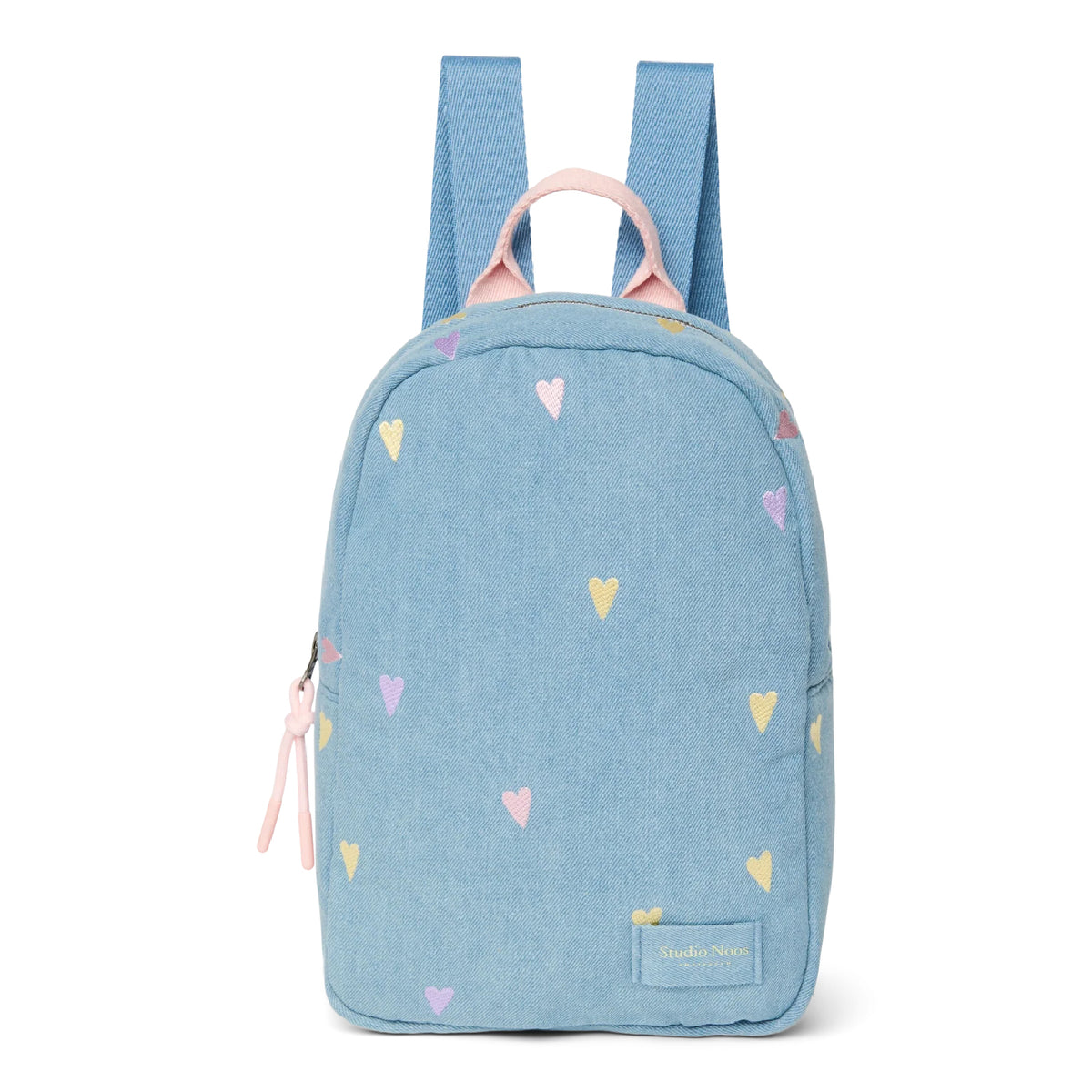 rugzak mini denim hearts, light blue - STUDIO NOOS