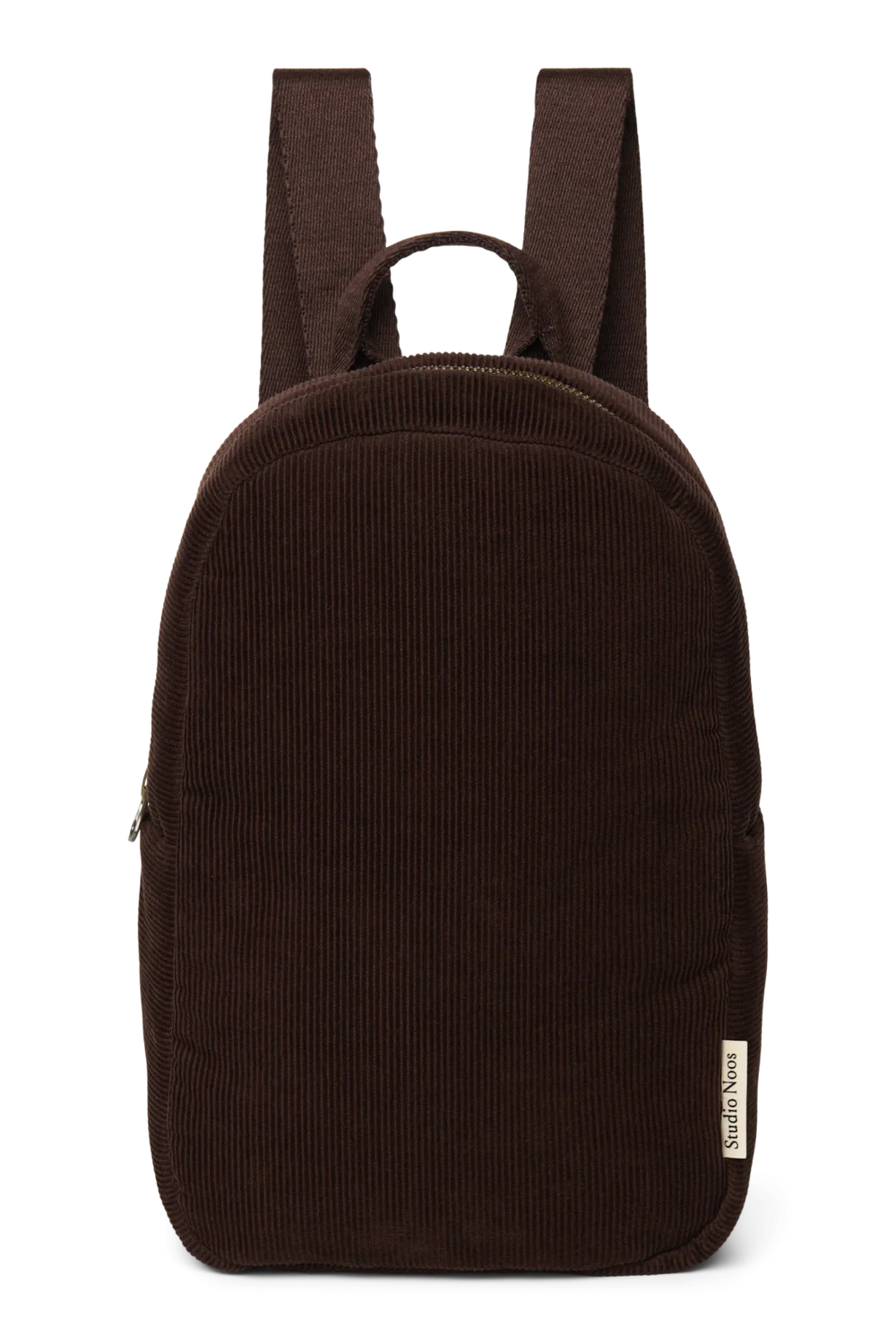 rugzak mini rib puffy, donkerbruin - STUDIO NOOS