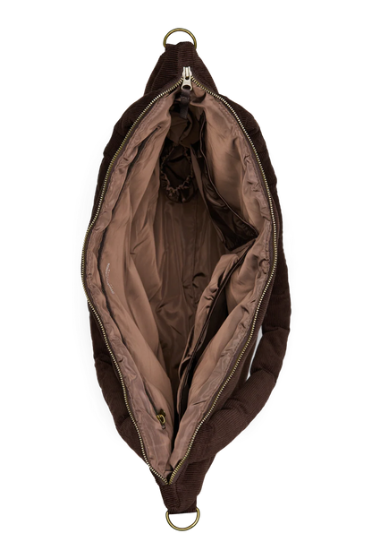 luiertas rib puffy, donkerbruin - STUDIO NOOS