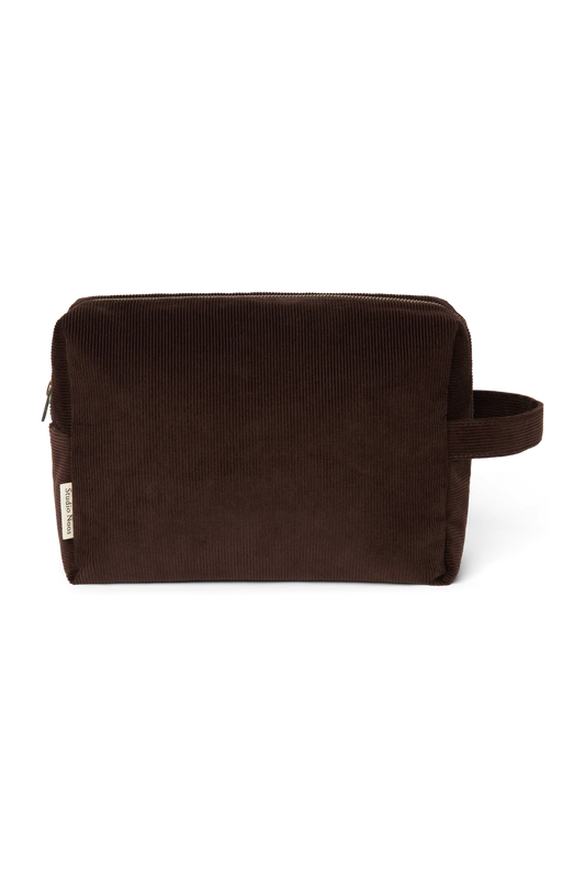 toilettas rib puffy, dark brown - STUDIO NOOS