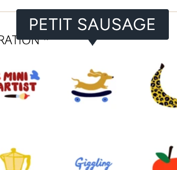 pet dark denim, petit sausage - ATELIER POMME