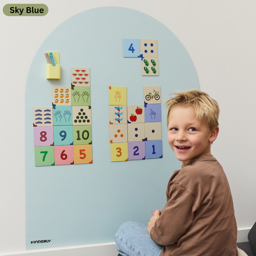 verplaatsbare magnetische muursticker, sky blue - KINDERLY
