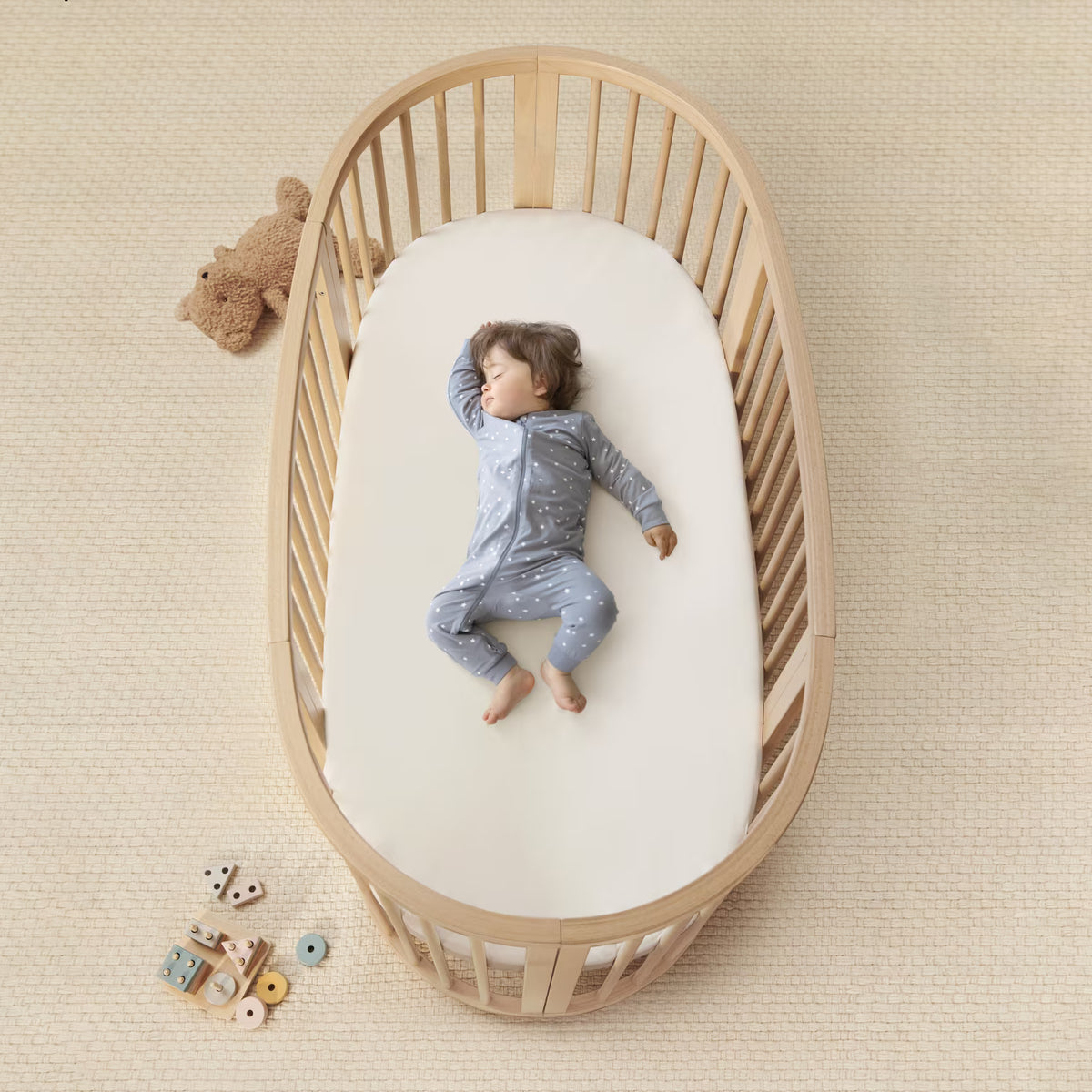 bed sleepi, warm brown - STOKKE