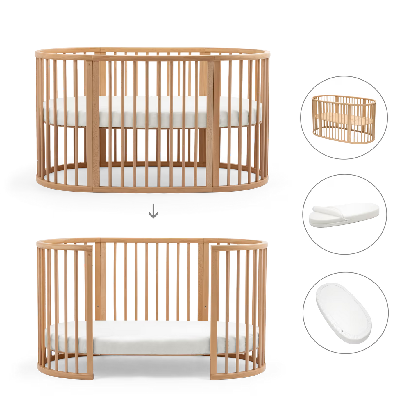 bed sleepi, warm brown - STOKKE