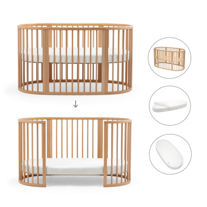 bed sleepi, warm brown - STOKKE