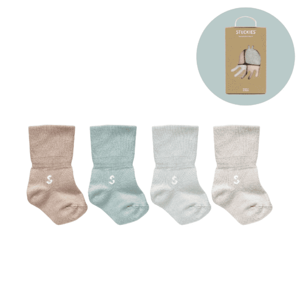 sokken, 4-pack newborn, tides - STUCKIES