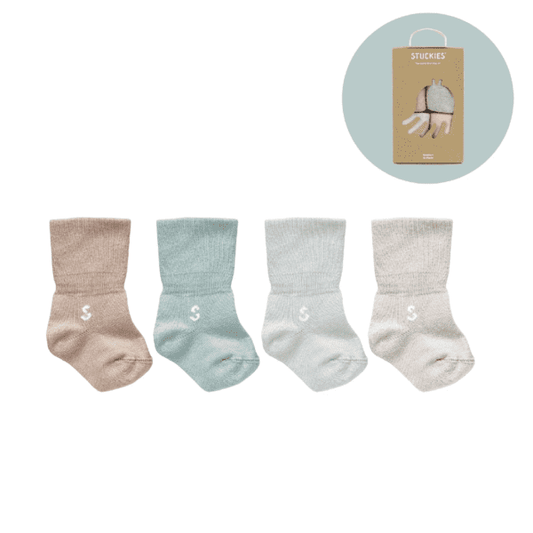 sokken, 4-pack newborn, tides - STUCKIES