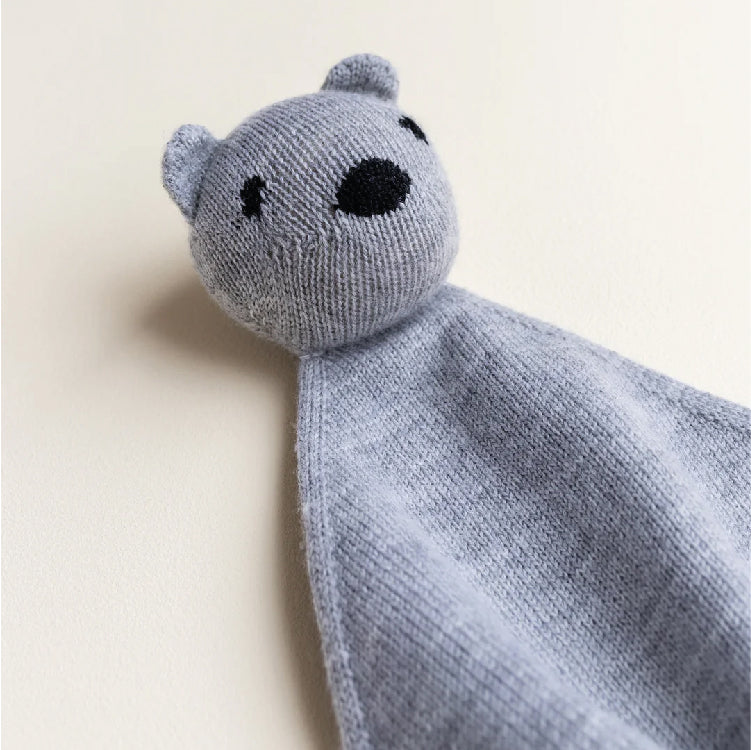 knuffeldoekje teddy tokki, grey melange – HVID